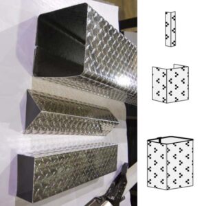 Aluminum Diamond Plate - Corner Guard - 4x4x48 - 11 gauge